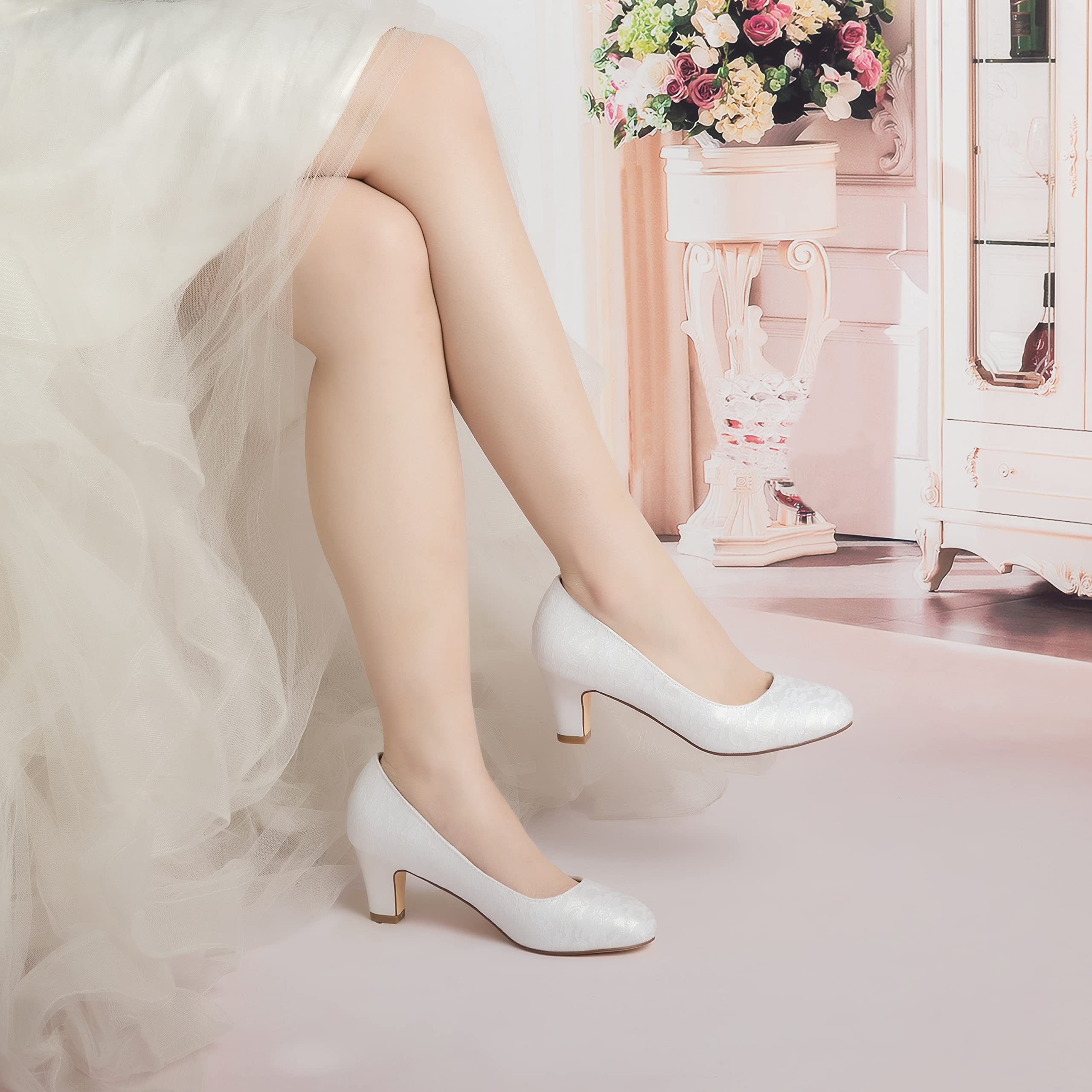 Zapatos Nupciales Zapatos de tacón de Aguja con tacón de Aguja de satén de Seda para Mujer