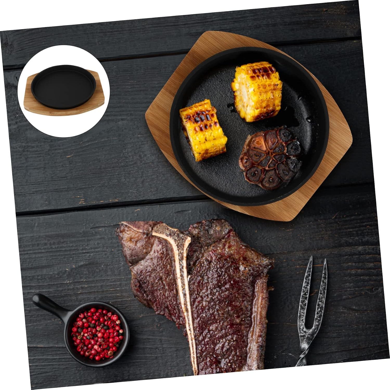 Teppanyaki Grill Plate Steak Frying Pan Bbq Plate Non-stick Stove Top Oven Grilling