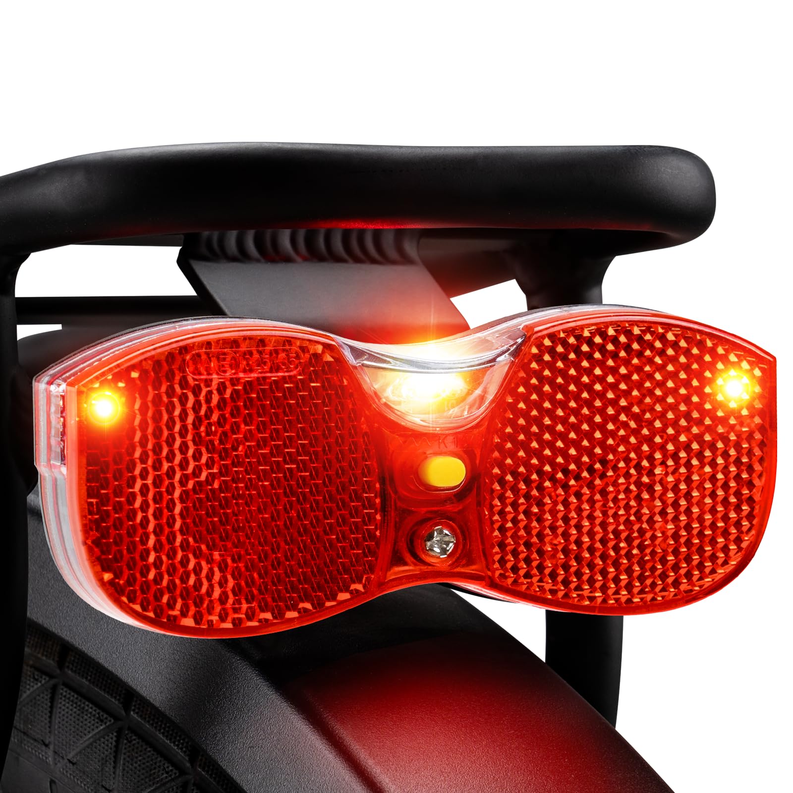 Zeekpowa Rücklicht Fahrrad mit STVZO Zulassung Roter Reflektor für Nachtfahrten – Fahrrad Rücklicht Einfach am Gepäckträger Montierbar – Fahrradlicht für Stadt & Dunkelheit