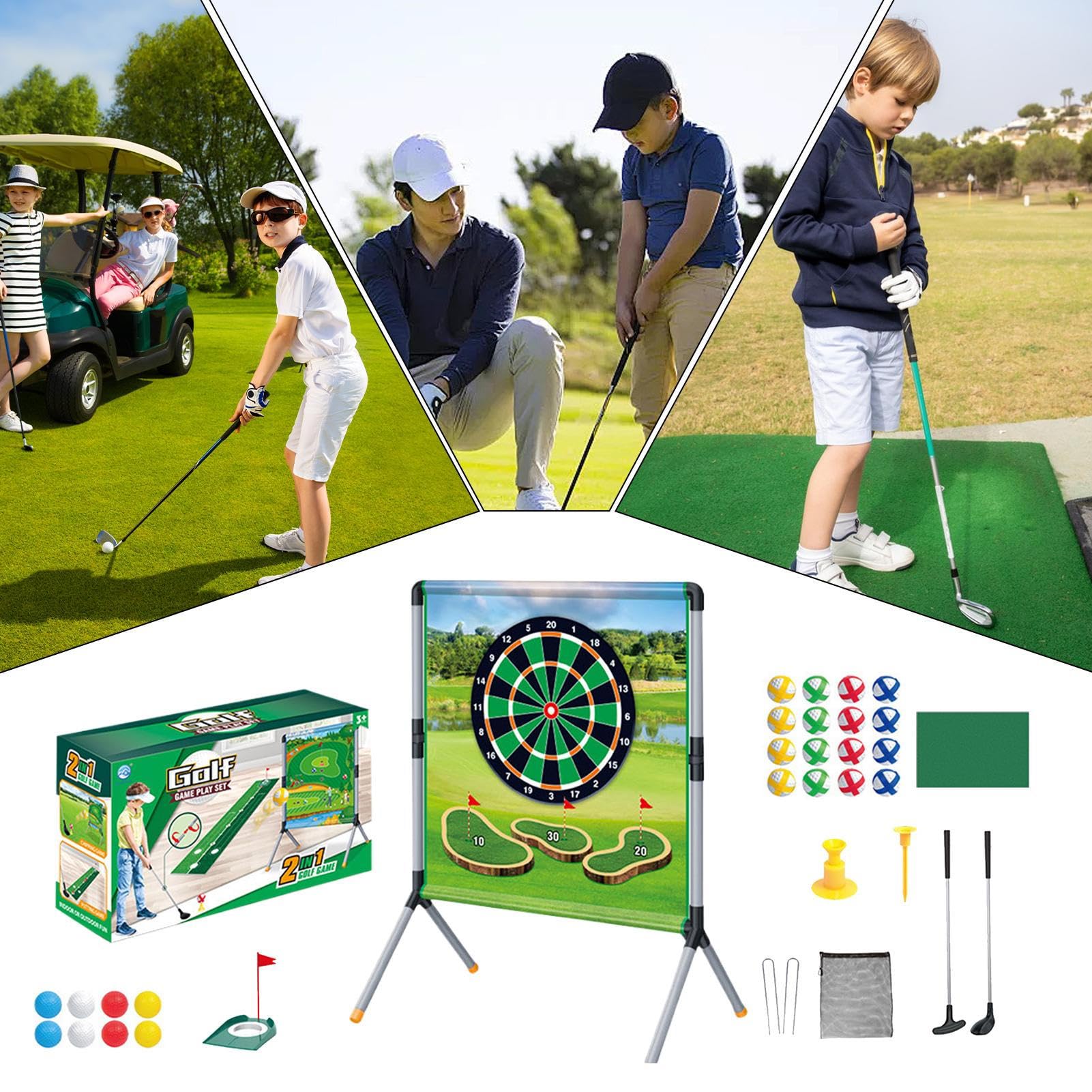 Juego De Golf para Jardín Golpeo con tee y Pelota