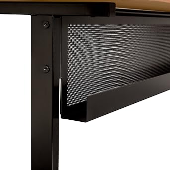 Learniture Adjustable-Height Computer Desk with Electric and USB, 72 W x 24 D, Black, LNT-TSU1069R-PK-SO-BK