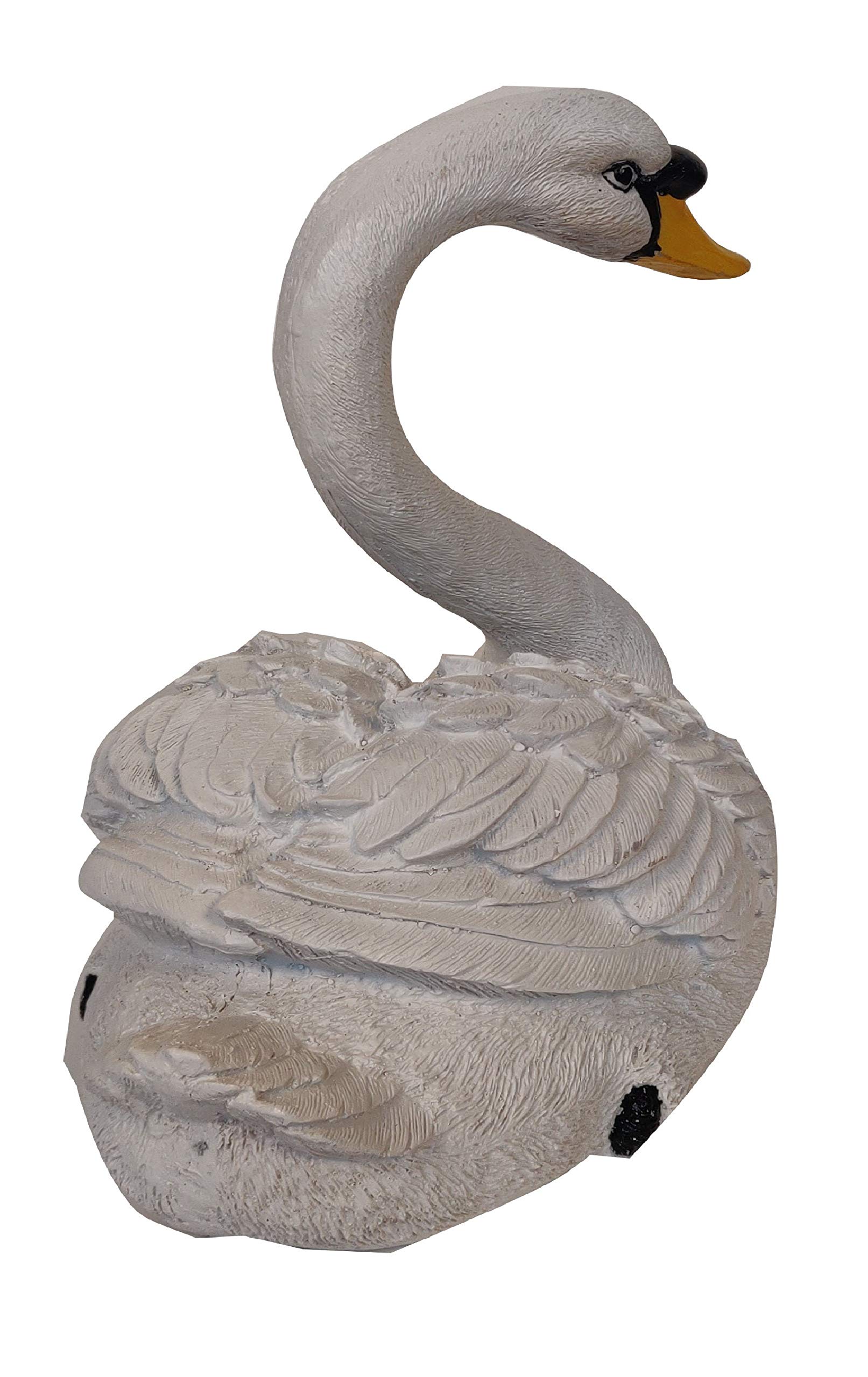 Wonderland Polyresin Swan Statue | Material Resin | Swan Size 16.5 X 14.5 Inches | Home Decor, Garden Decoration, Balcony Makeover, Terrace Garden 2