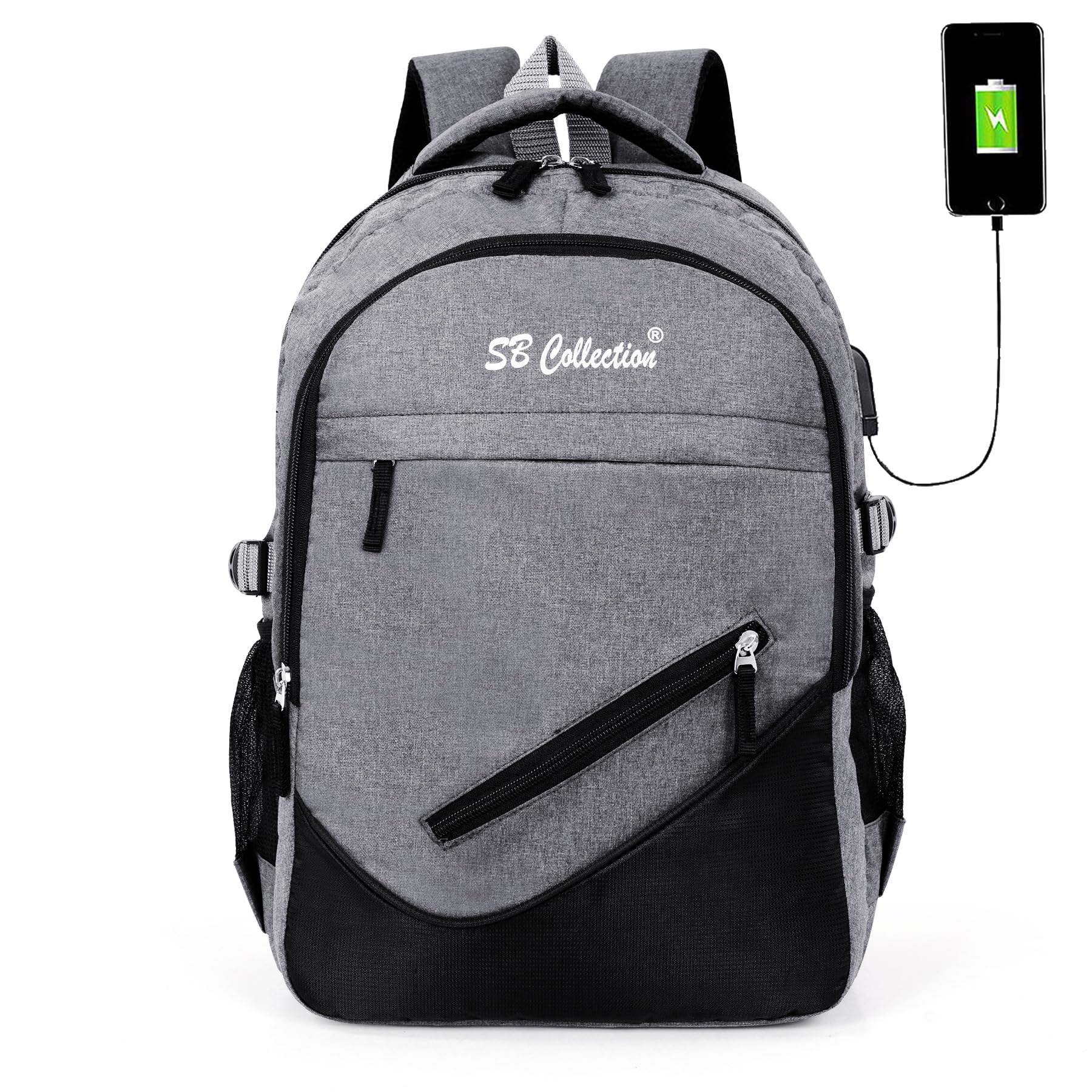 s. b. collection Premium Bags With Usb Attached Feature Daily Commute Of School College Office 34 L Laptop Backpack-picture-36