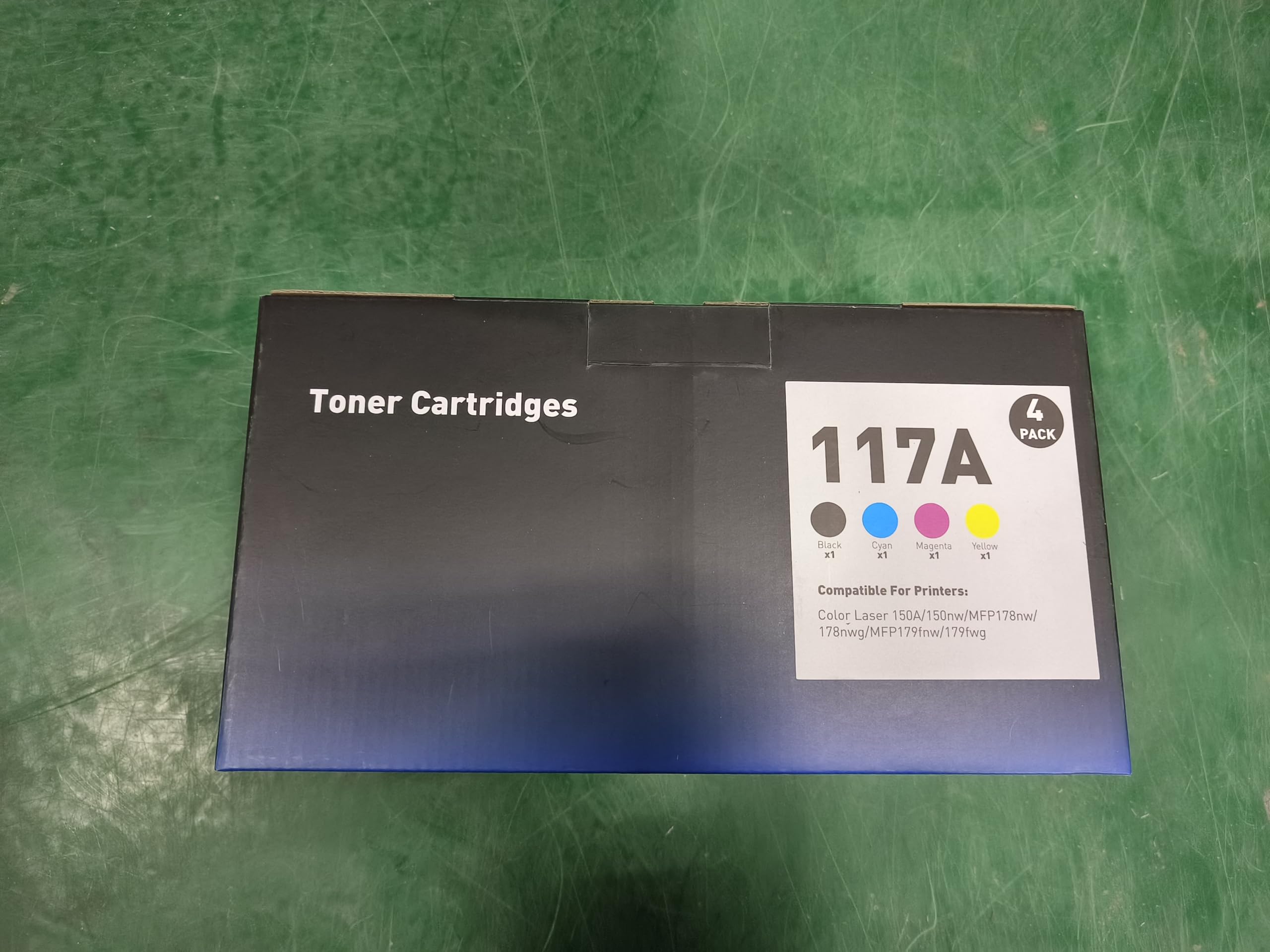 117A Toner Set 178nwg 179fwg für HP 117A Toner Set 117 A Kompatibel für Color Laser MFP 178nwg 178nw 179fnw 150a 150nw 178 179 Toner W2070A W2071A W2072A W2073A 4er-Pack 117A Schwarz Cyan Gelb Magenta