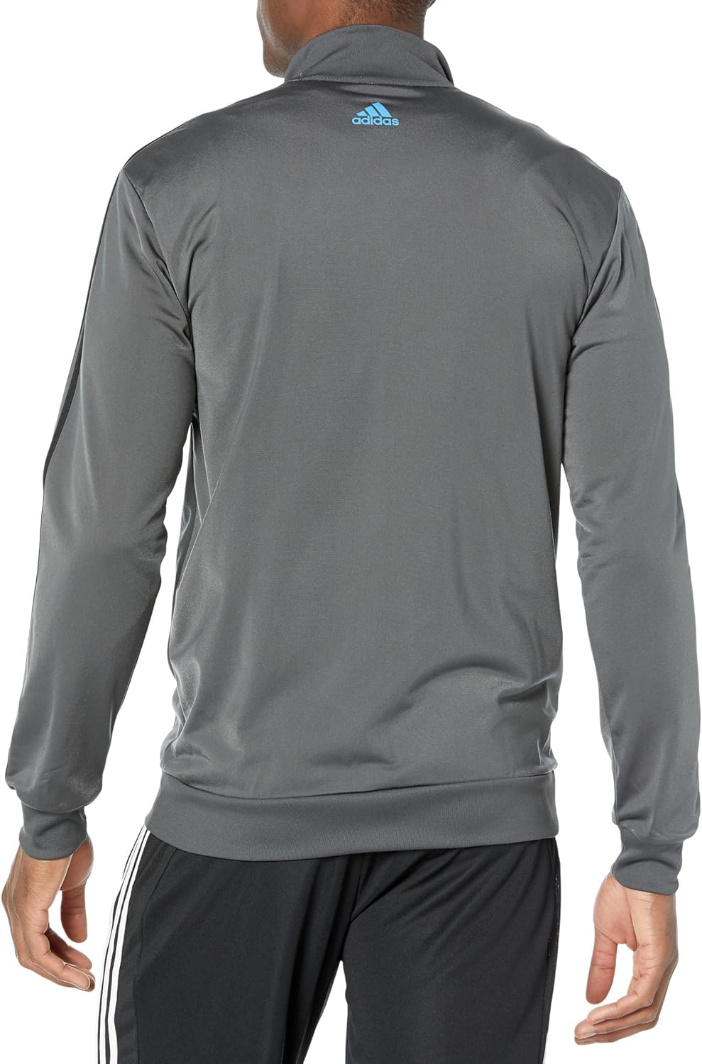 adidas Essentials Tricot 3-Stripes Linear Track Jacket Grey Six SM - Image 2