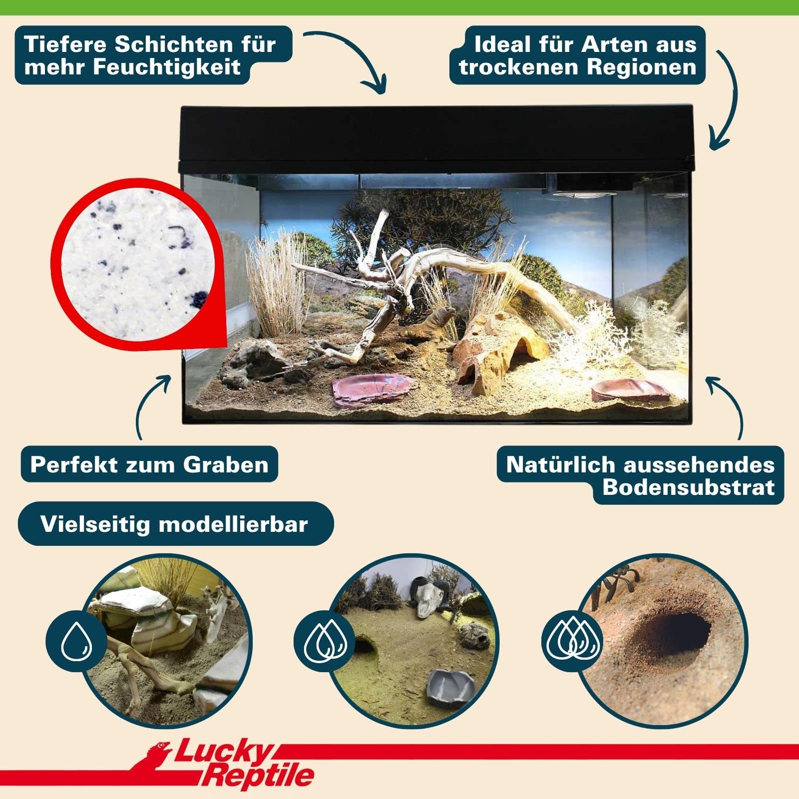 Lucky Reptile Desert Bedding 'Snow White', Inhalt:20 Liter