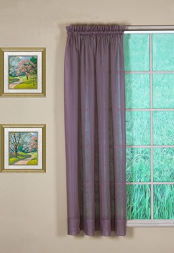 Vista 359 de Today's Curtain - Cortina Emelia de gasa original, panel de 84 pulgadas, negro, 60 pulgadas de ancho x 84 pulgadas de largo