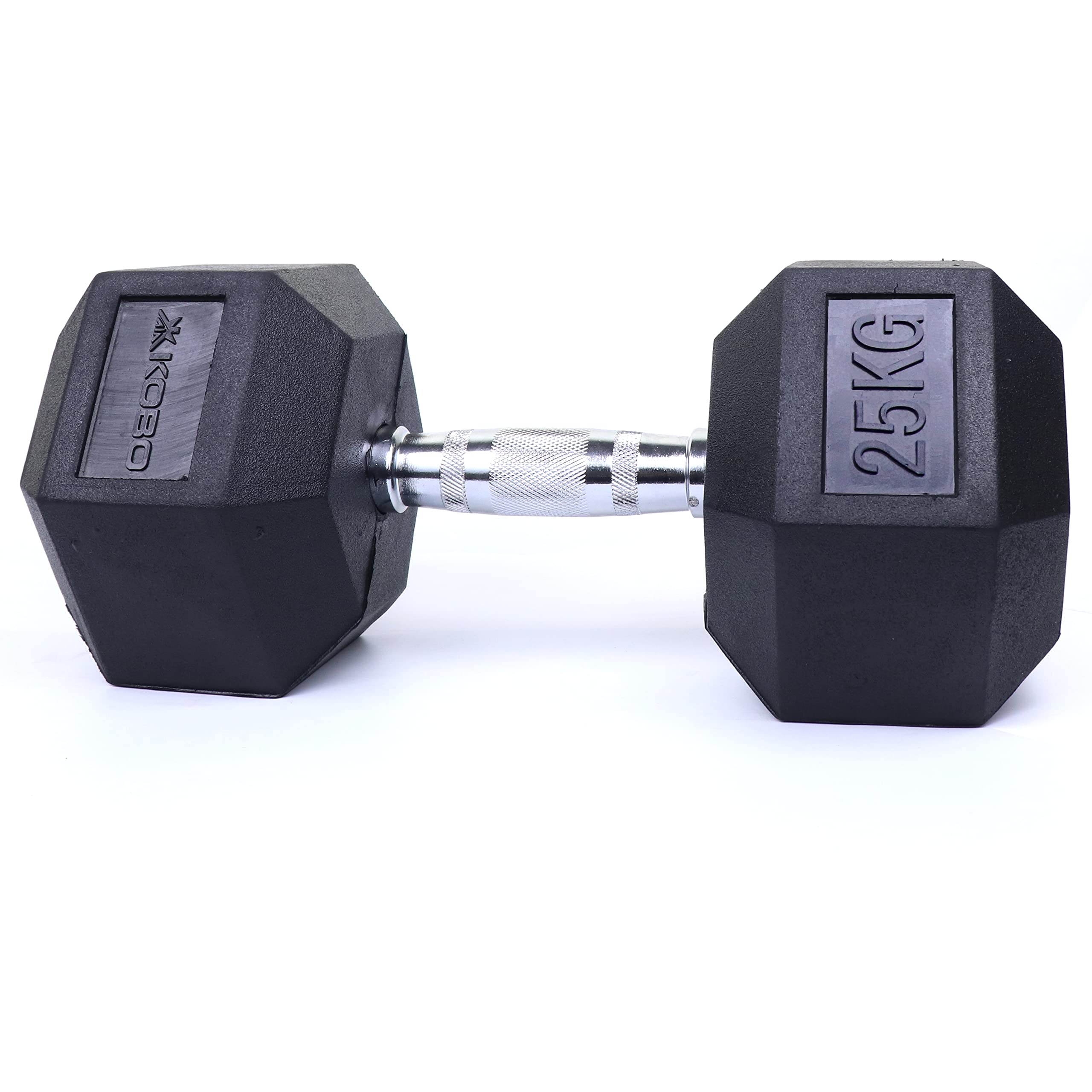 Kobo Imported Home Gym Exercise 25 KG X 2 (Total 50 KG) Fitness HEX Rubber Dumbbell (Pair) (B082YV7TYM) Amazon Price History, Amazon Price Tracker