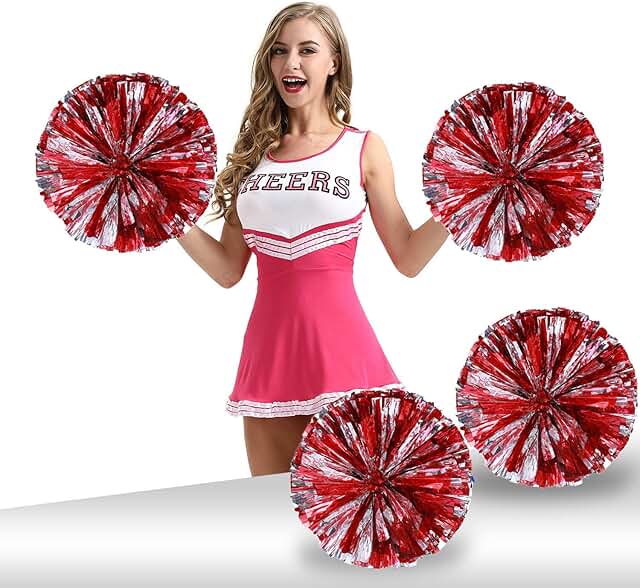 girls cheerleading pom poms