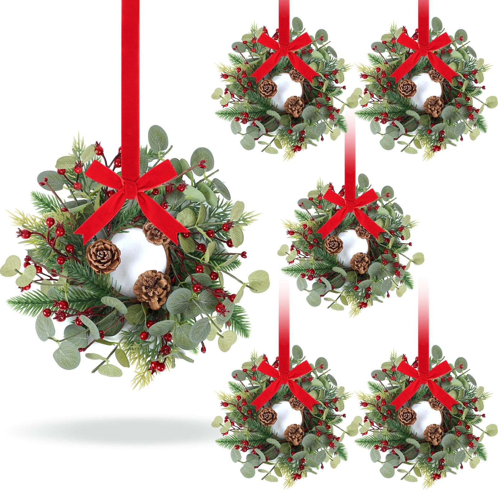 6 Pcs Christmas Wreaths