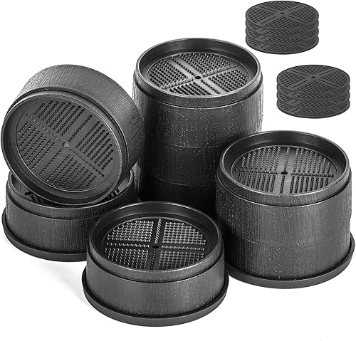 SUHAUS Elevadores redondos para muebles 8 piezas elevadores de cama ajustables altura de elevación de 1 pulgada 2 pulgadas 3 pulgadas o 4 pulgadas
