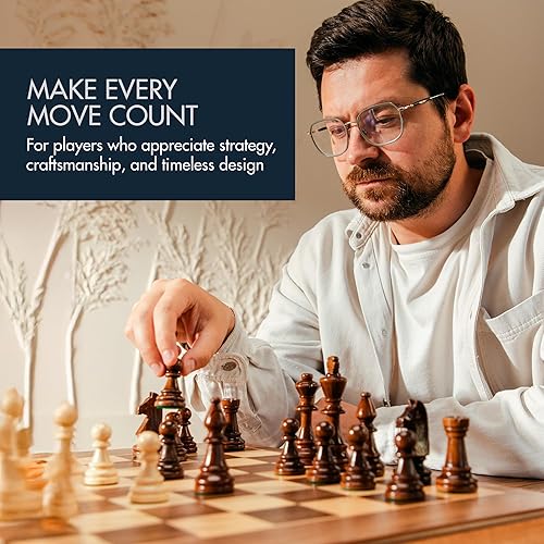 Miniatura 5 de Juego de backgammon de damas de ajedrez de 17 pulgadas para adultos, combo de juego de ajedrez de madera, tablero plegable portátil de dos caras