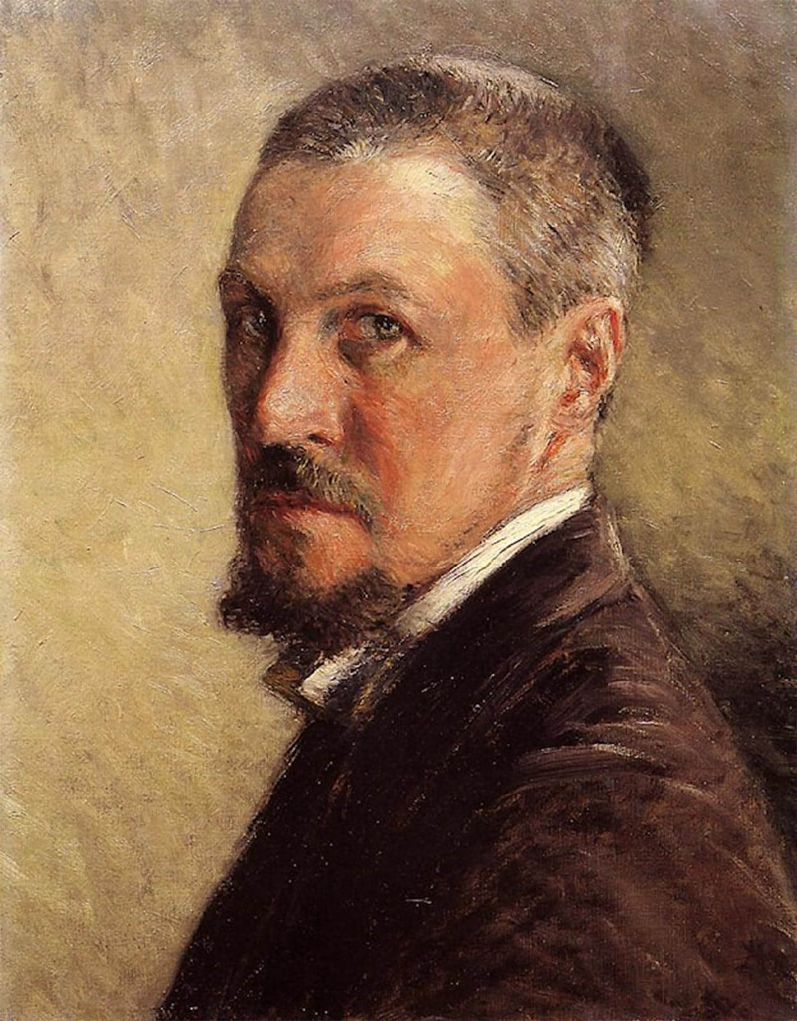 SERENDIPITP Vintage Wall Art Canvas Nordic Poster Canvas Print Picture Self Portrait by Gustave Caillebotte Wall Art Poster for Home Decor 60x90cm
