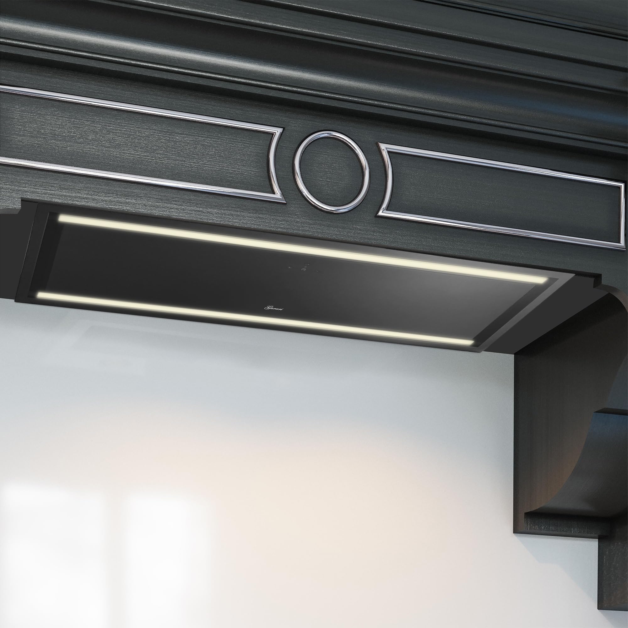 Gurari Deckenhaube 90 cm GCH 973 BL Dunstabzugshaube mit Gestensteuerung LED 850 m³/h Umluft Abluft Fernbedienung