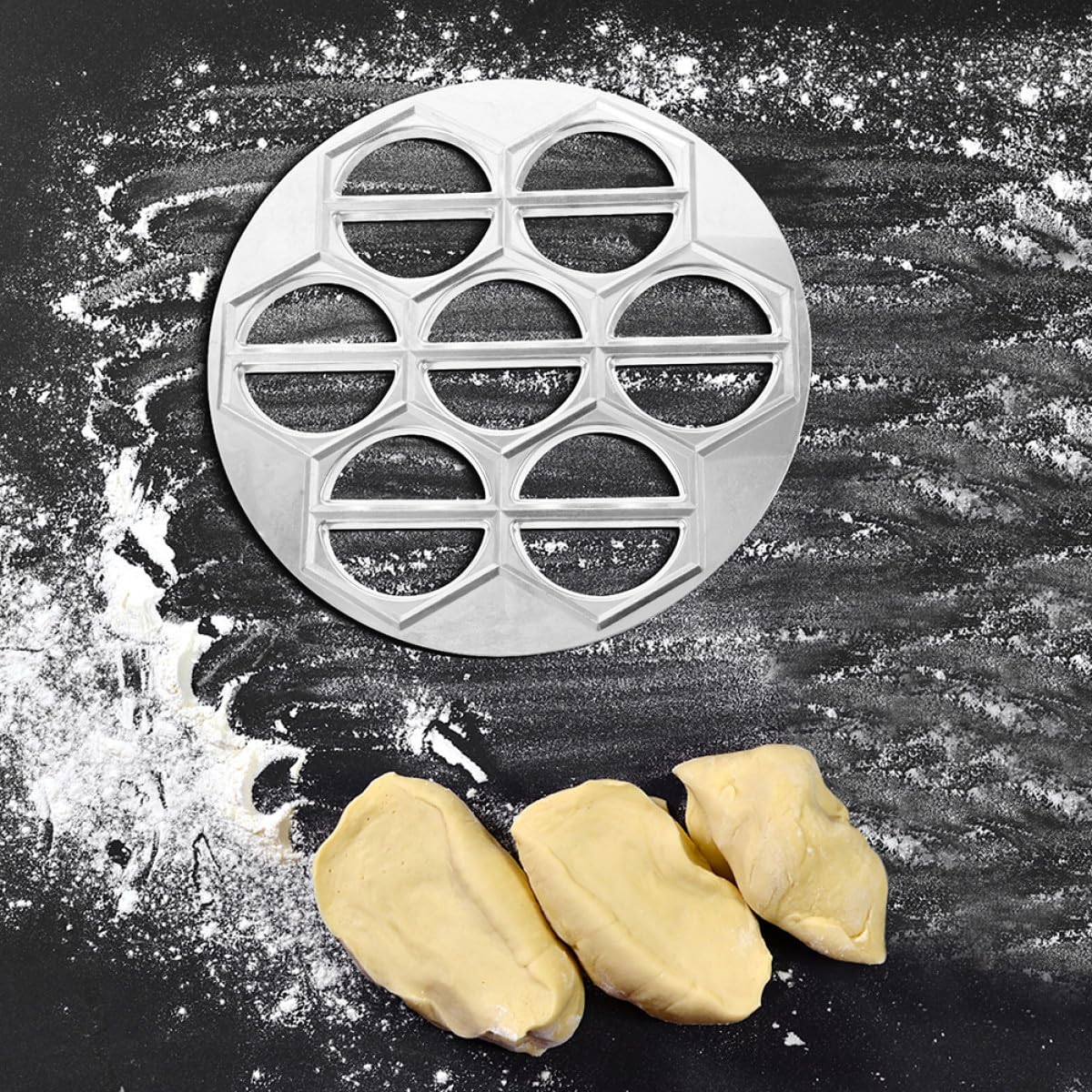 Ciieeo Set 2 Stampi per Ravioli in Lega di Alluminio, Grande Pressa per Gnocchi di Pasta 44 Fori, Utensili la Pasta per Cucina Casalinga e Riunioni di Famiglia
