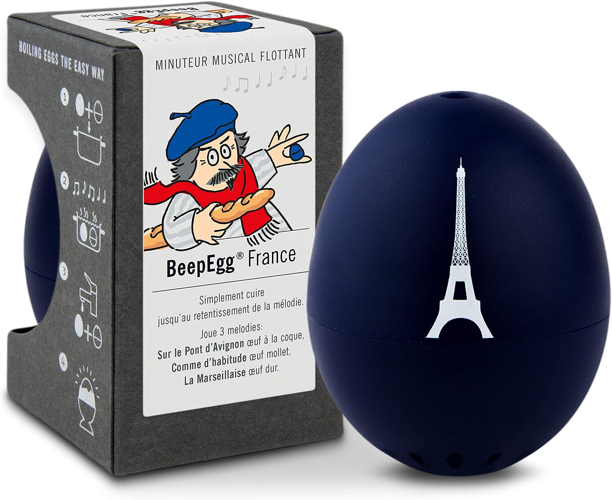 Brainstream 11A2058 PiepEi France Beep Egg In Marine Blue. It’s Going To Be A French-tastic Morning