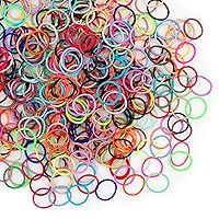 Vista 6 de 200 ligas pequeñas para el cabello, sin arrugas, soporte elástico para cola de caballo, accesorios para el cabello para bebés, niñas y niños pequeños