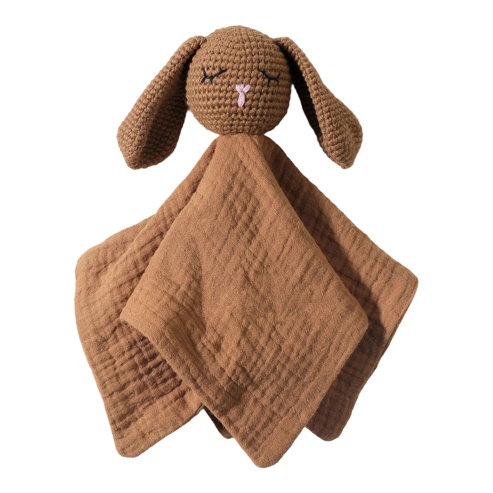 FOLODA Washable Infant Security Blanket Cotton Fabric Comforting Towel Animal Design for Baby Mood Soothing Pacify Handkerchief