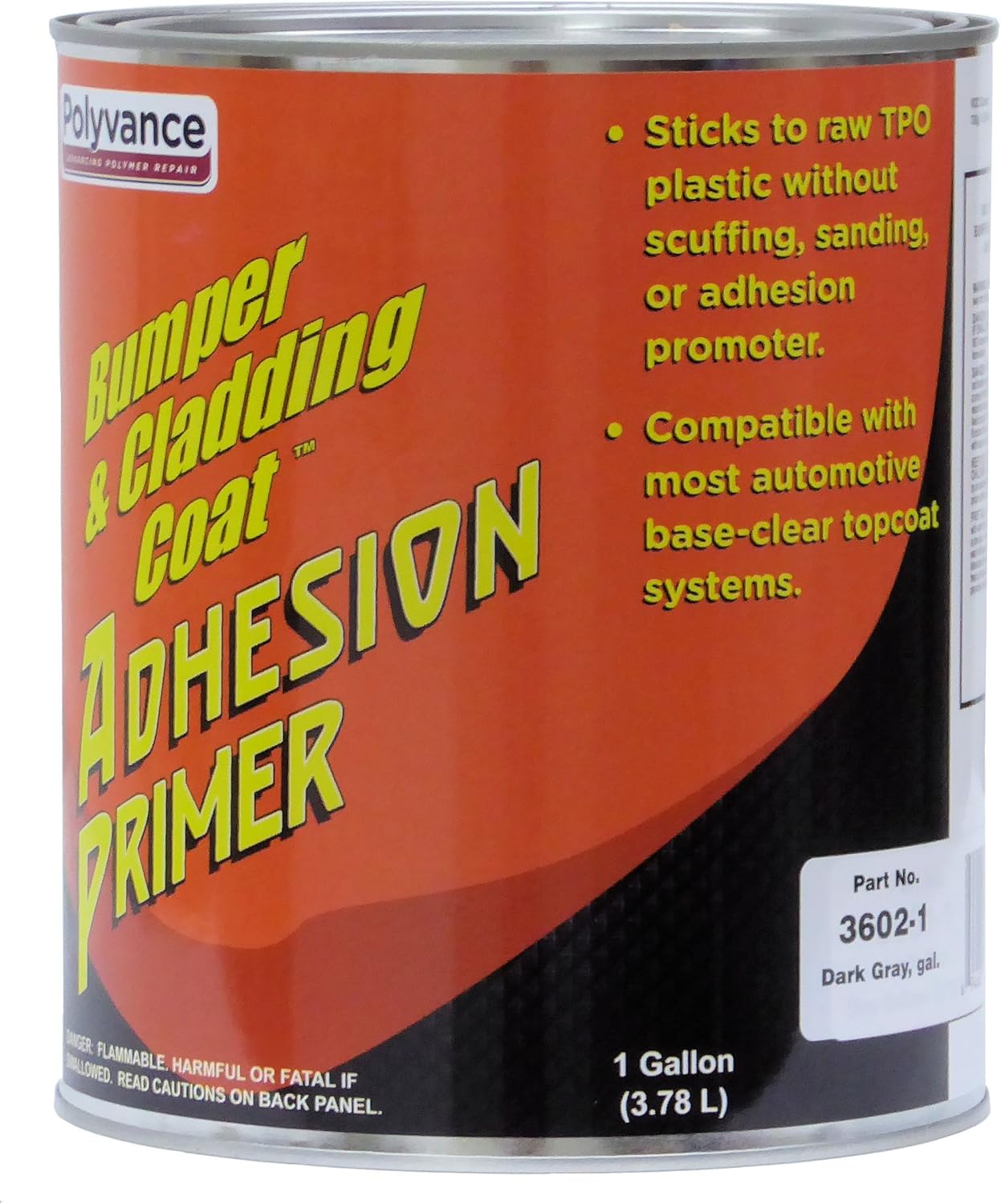 Polyvance Bumper and Cladding Coat Adhesion Primer - Dark Gray, Gallon