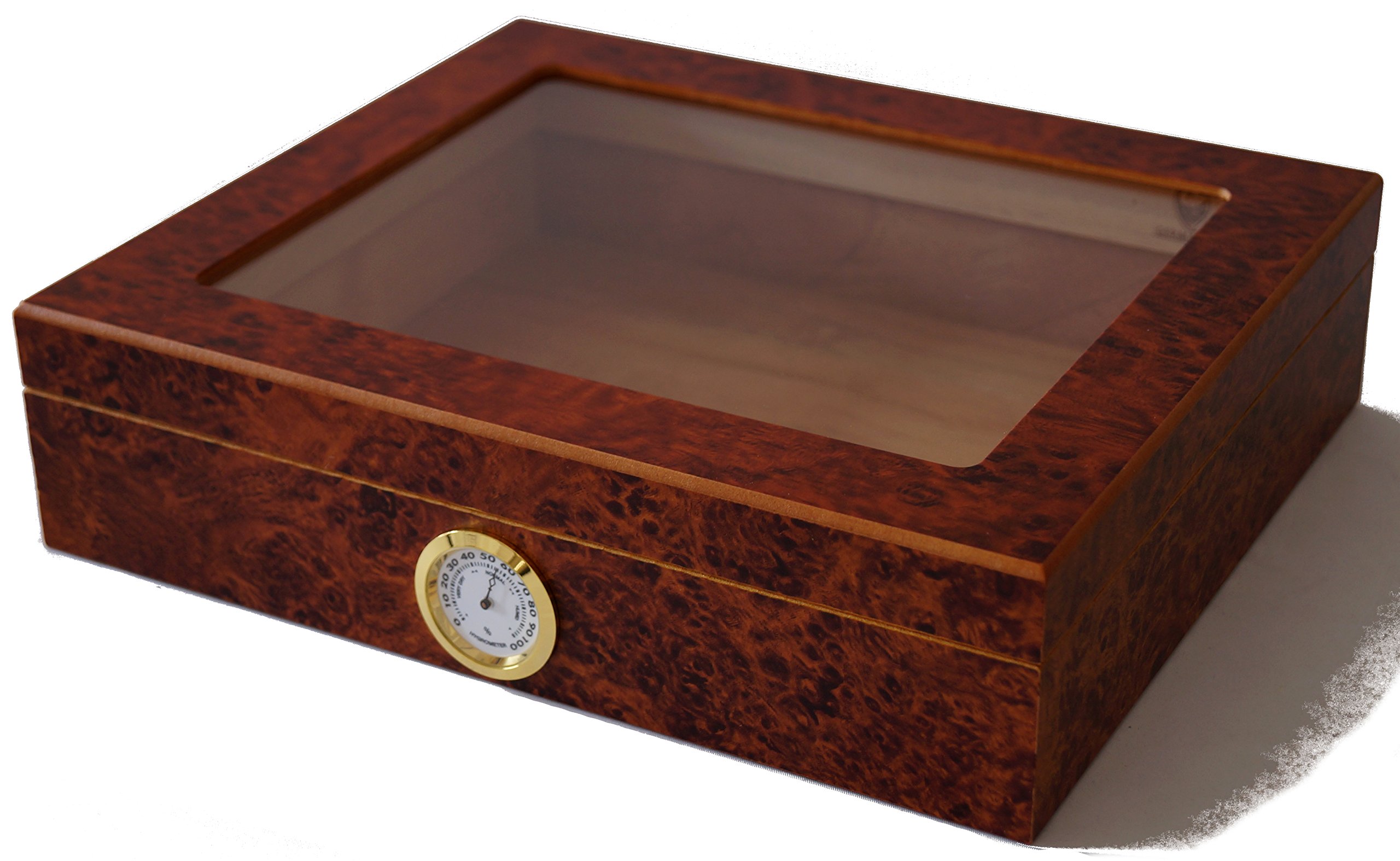 GERMANUS Zigarren Humidor Mensalla für ca. 30 Zigarren, Braun