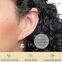 Vista 4 de Pendientes de oro blanco de 10k para mujer