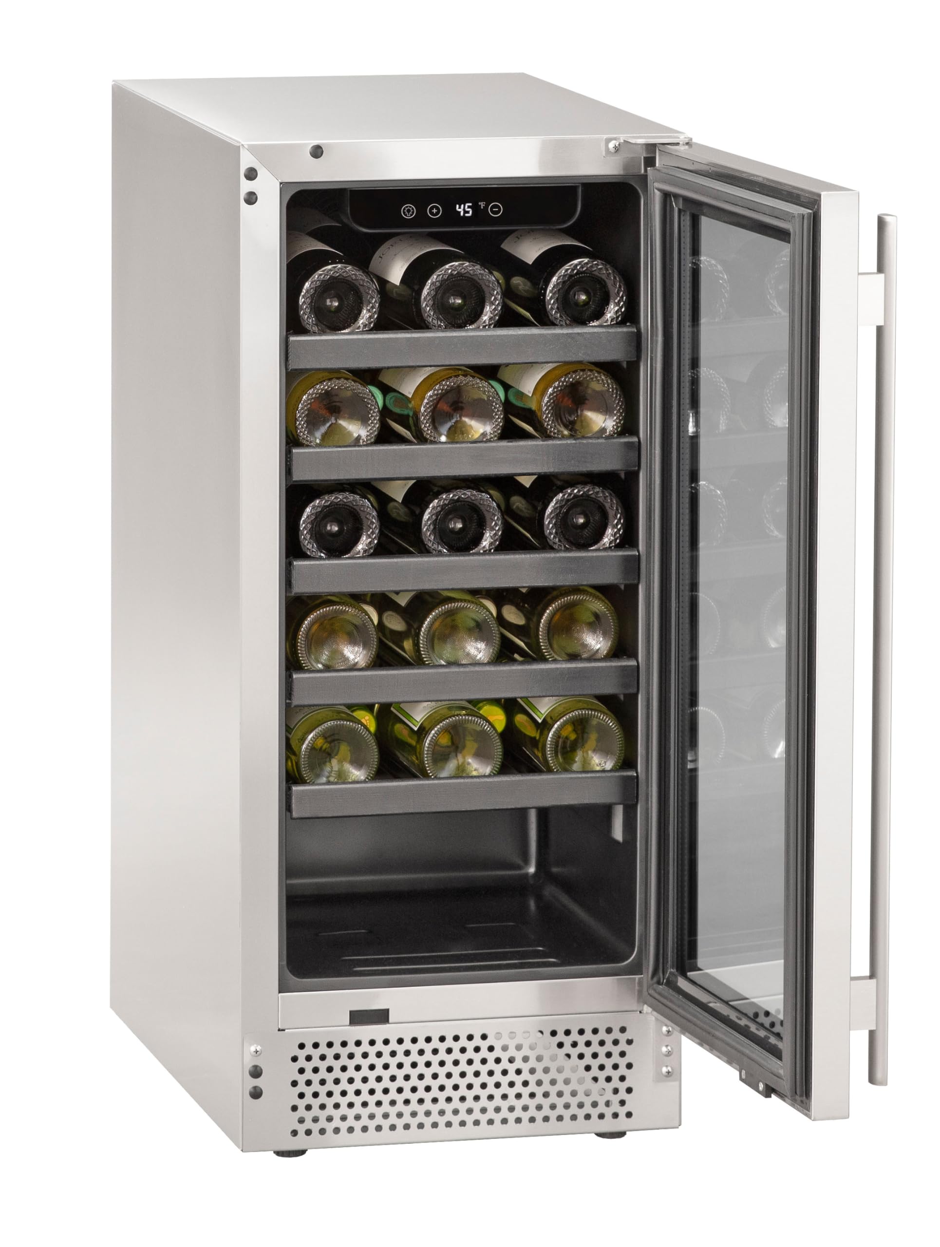 Marvel Northland Collection 15” Undercounter Wine Refrigerator, 5 Full-Extension Wine Racks, Stores up to 25 Bottles of Wine, Indoor/Outdoor Rated | Fridge.com