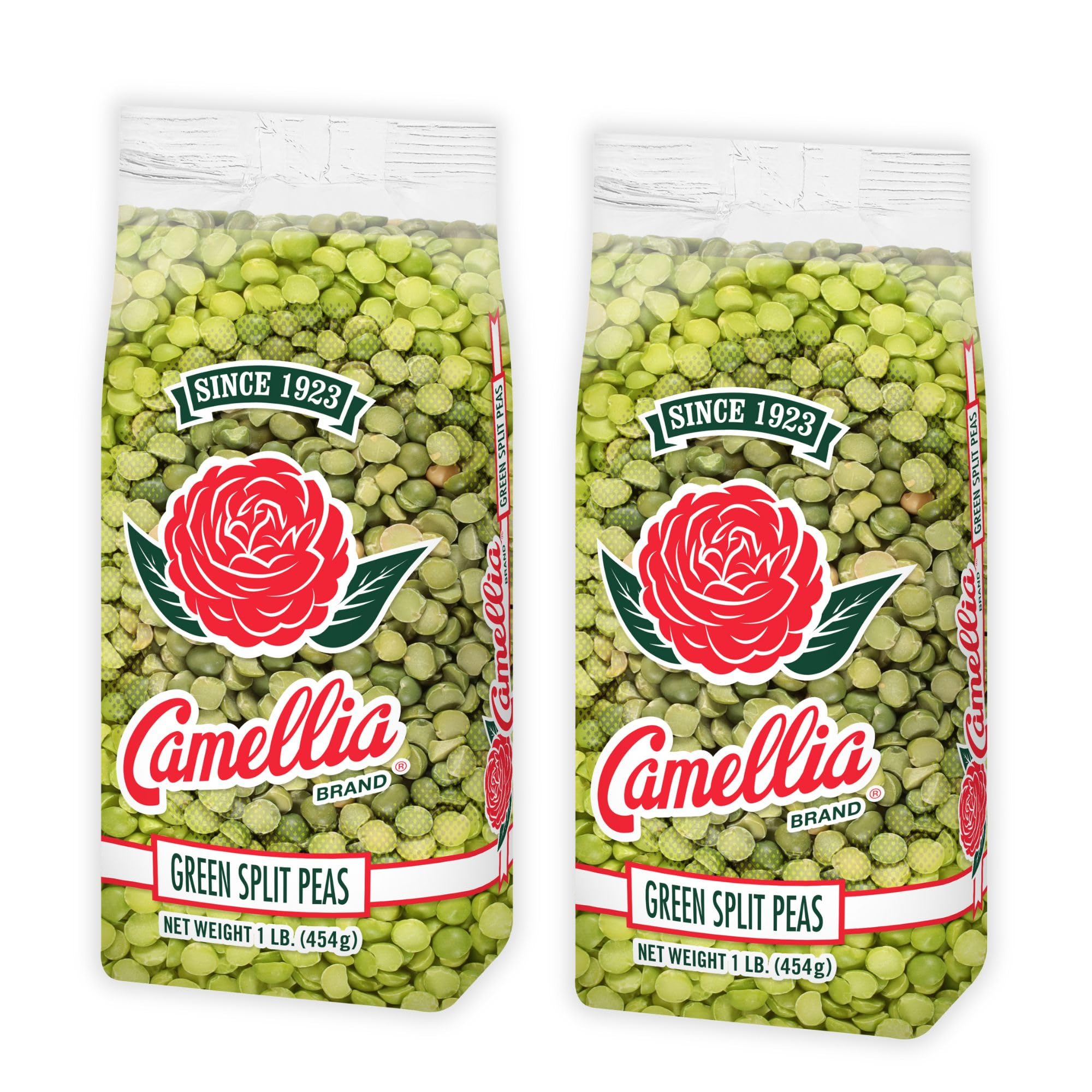 Camellia Brand Dried Green Split Peas – Premium Non-GMO Split Peas for Hearty Split Pea Soup, Stews, Purees, and Plant-Based Meals – Gluten-Free, High Protein, Vegan & Vegetarian Friendly, 1 Pound (Pack of 2)