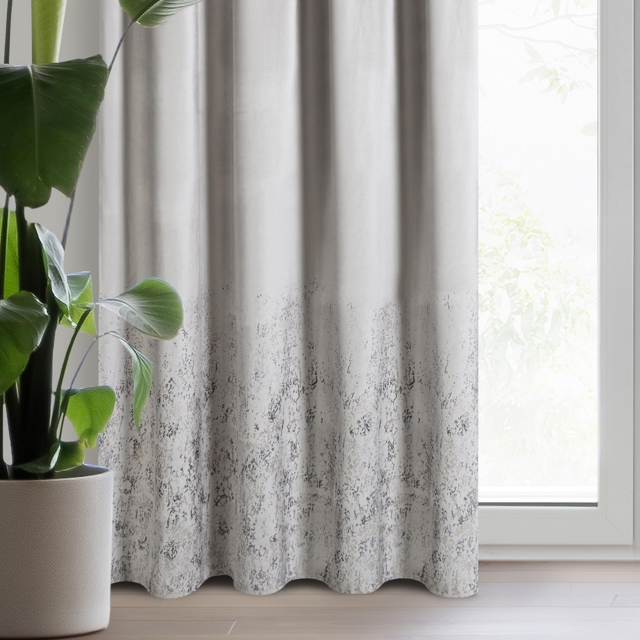 Eurofirany MIRELA Velvet Curtain, Velvet Curtain with Ruffle Tape, 1 Piece, Golden Pattern, Blackout, Glamour - Image 3