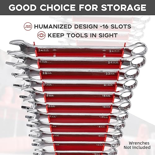 Miniatura 5 de Organizador de llaves de plástico, soporte de llaves de alta densidad, estantes grandes para pared y caja de herramientas, 96 ranuras para bandeja