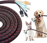 Vista 11 de 10 pies *2 piezas - Protector de cables de 1/2 pulgada, tubo protector de cables, funda de cable con ranura divisoria para cable USB, cable de Blanco