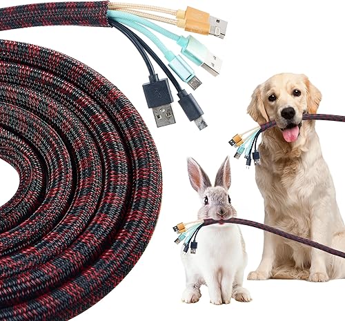 Miniatura 12 de Tubo de telar de alambre de manga dividida de 1/4 pulgadas x 100 pies, protector de cable a prueba de gatos para cables USB, alimentación,