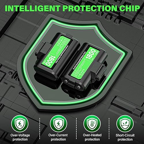 Miniatura 6 de Paquete de baterías recargables para controlador Xbox 2x4800mWh, paquete de baterías para Xbox Series SXXbox One SOne XOne Elite Kit de carga remota