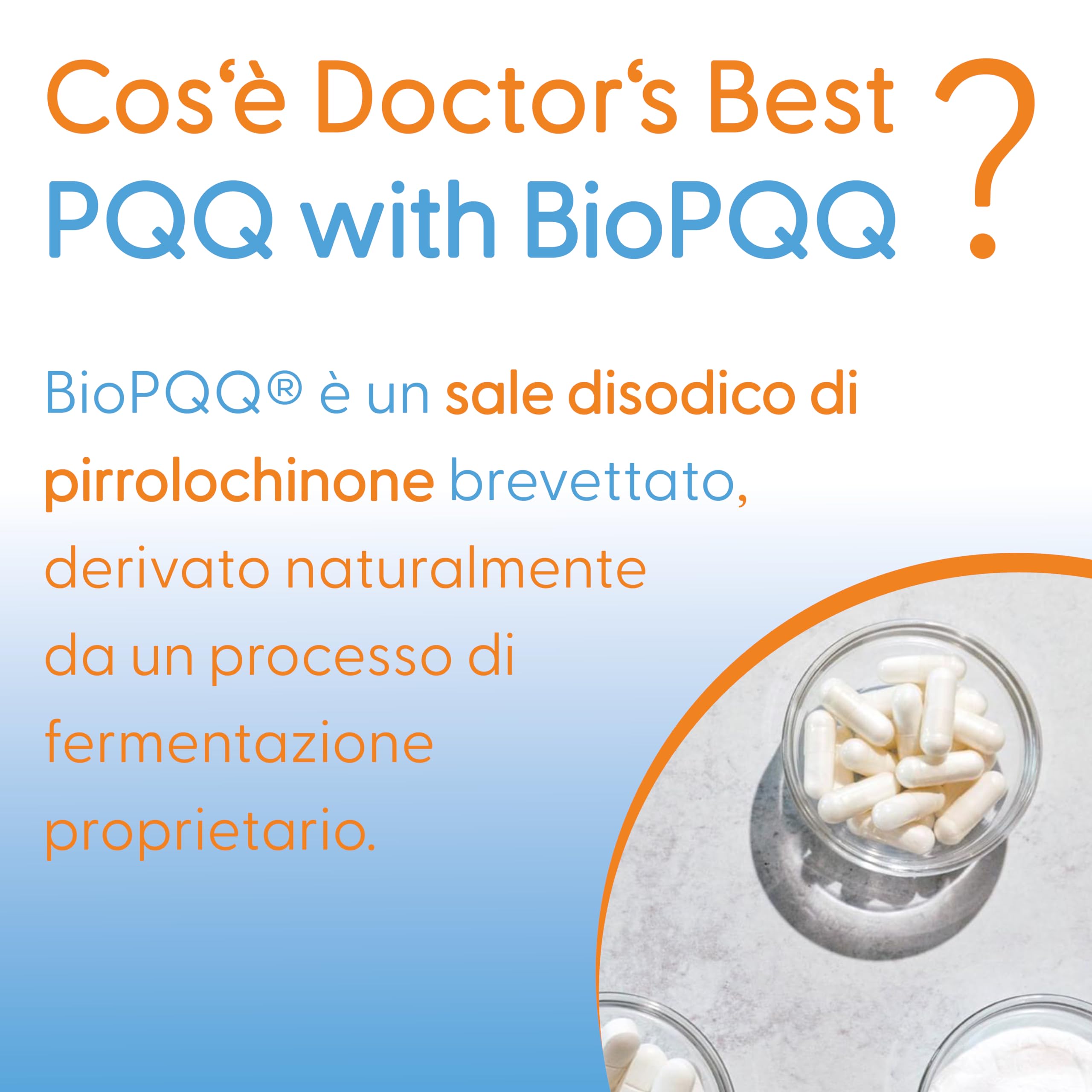 Doctor's Best, PQQ (Pyrroloquinoline Quinone), con BioPQQ, 20mg, 30 Capsule vegane, Altamente Dosato, Testato in Laboratorio, Senza Soia, Senza Glutine, non OGM