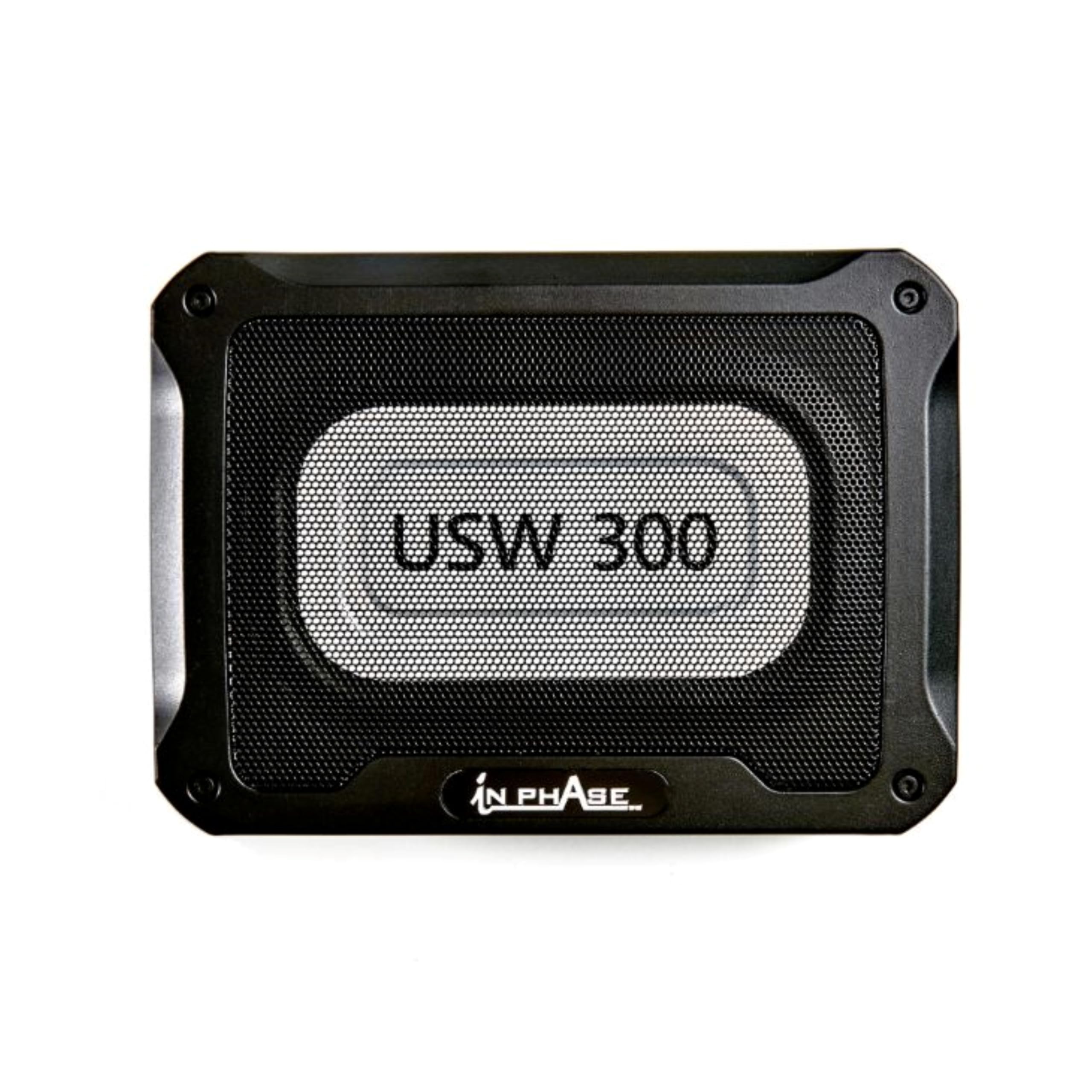 In Phase USW300 300 W Untersitz Subwoofer Auto Set - Auto Subwoofer Aktiv - Underseat aktiver subwoofer, Black