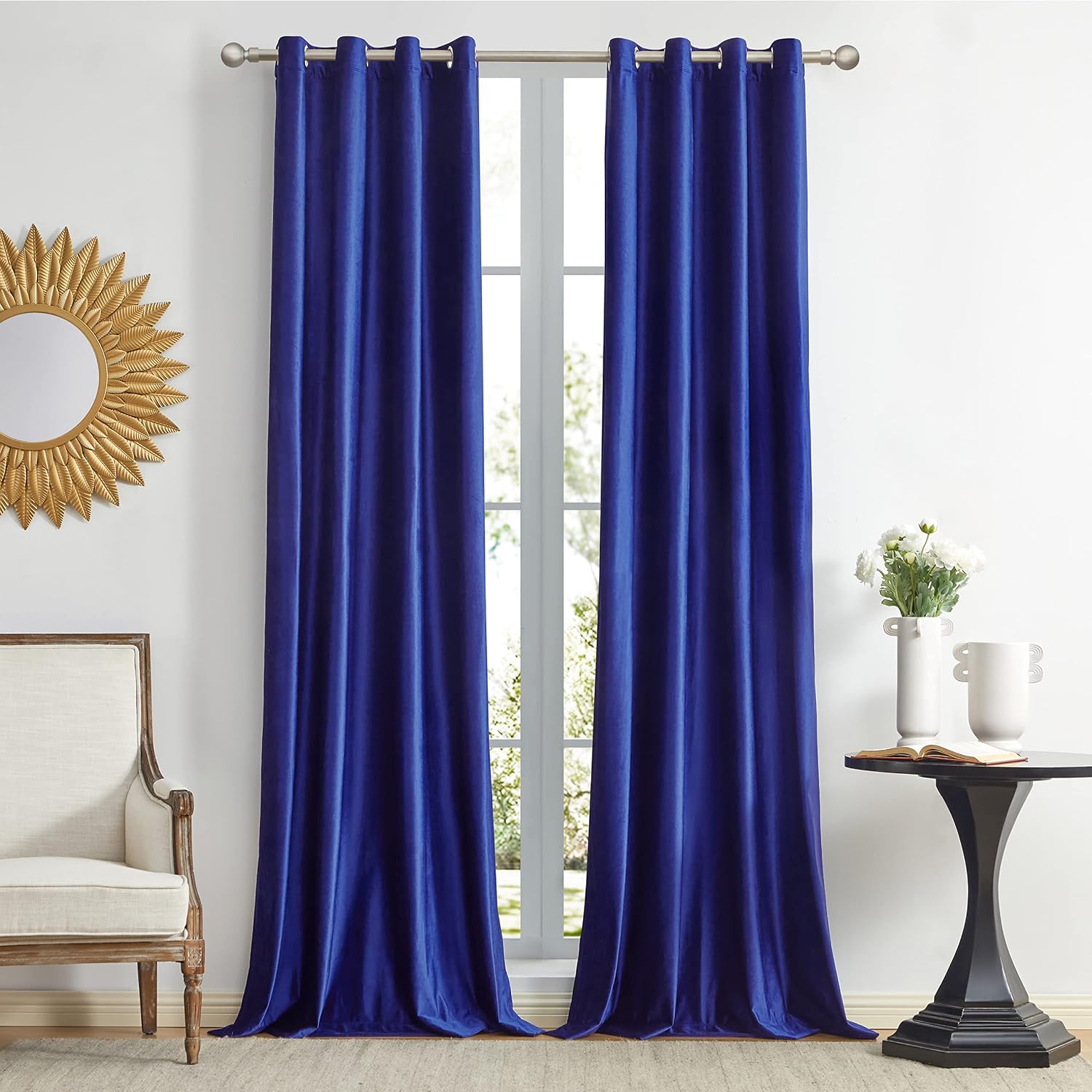 GIGIZAZA Decorative Velvet Curtains 46 x 54 Inch(Width x Length)