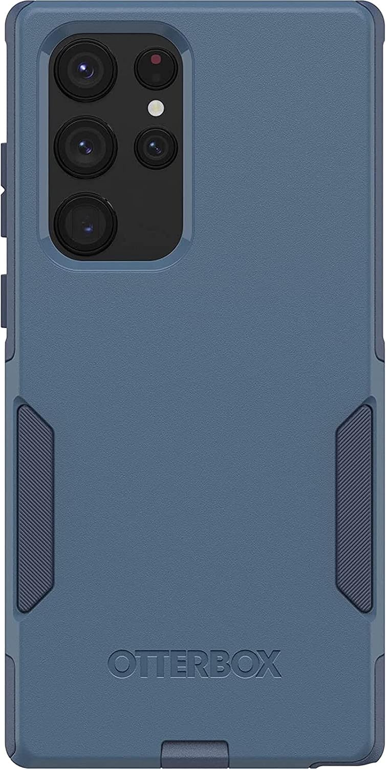 OtterBox Commuter Series Case for Samsung Galaxy S22 Ultra (Only) - with Cleaning Cloth - Non-Retail Packaging (Blue)