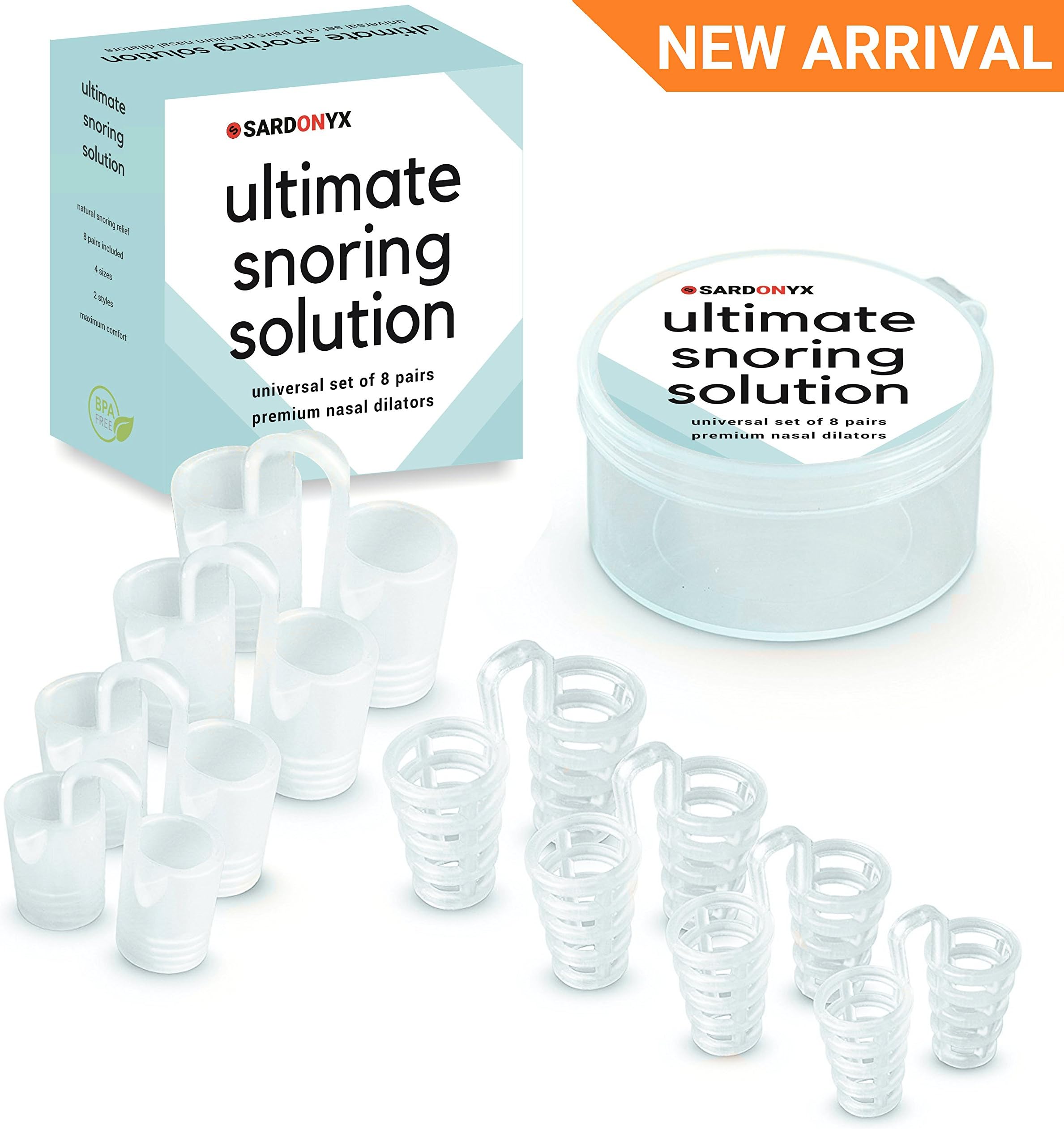 Ultimate Snoring Solution, Anti Snoring Nose Vents [Set of 8], Natural Snore Stopper Nasal Dilators, Best Stop Snoring Aids and Anti Snore Devices, Breathe and Sleep Better Instantly