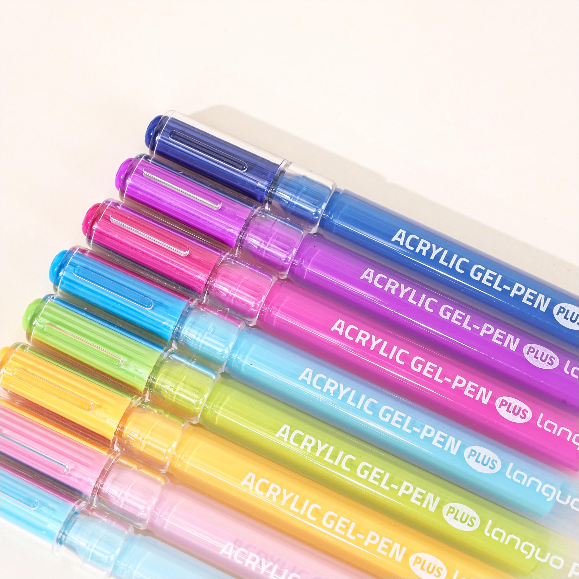 languo La boite Qimiart 216 Color : 144 stylos acryliques + 72 stylos pailletés, pointe large de 1,0 mm avec sac de rangement. Pour Dessin, Coloriage mystere, Griffonnage Artisanat Scrapbooking