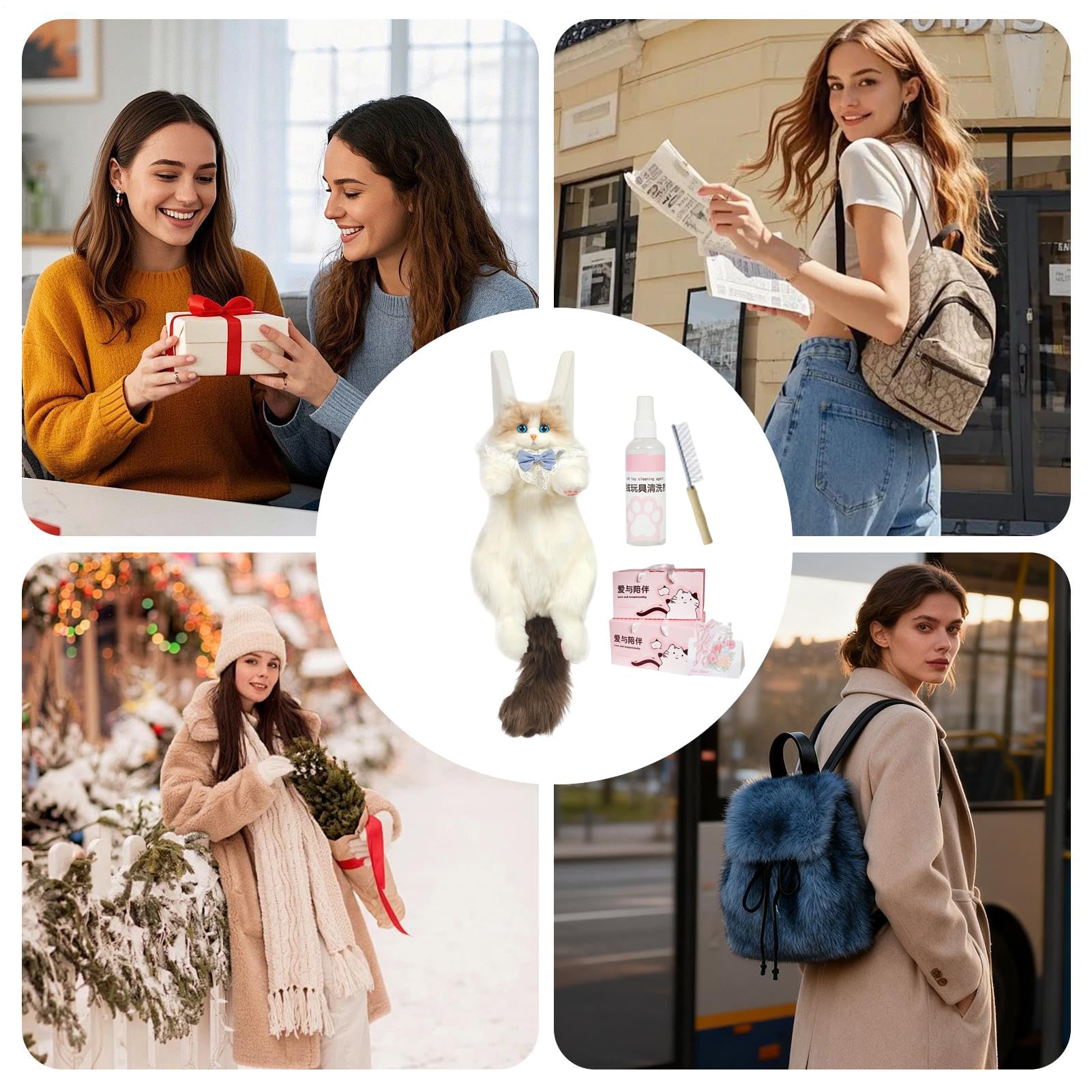 Zaino Peluche Animali Borsa Peluche Portatile | Borse In Peluche A Forma Di Animali Per Università Ufficio Viaggi Vacanze Scuola Weekend Gite Pendolarismo Quotidiano