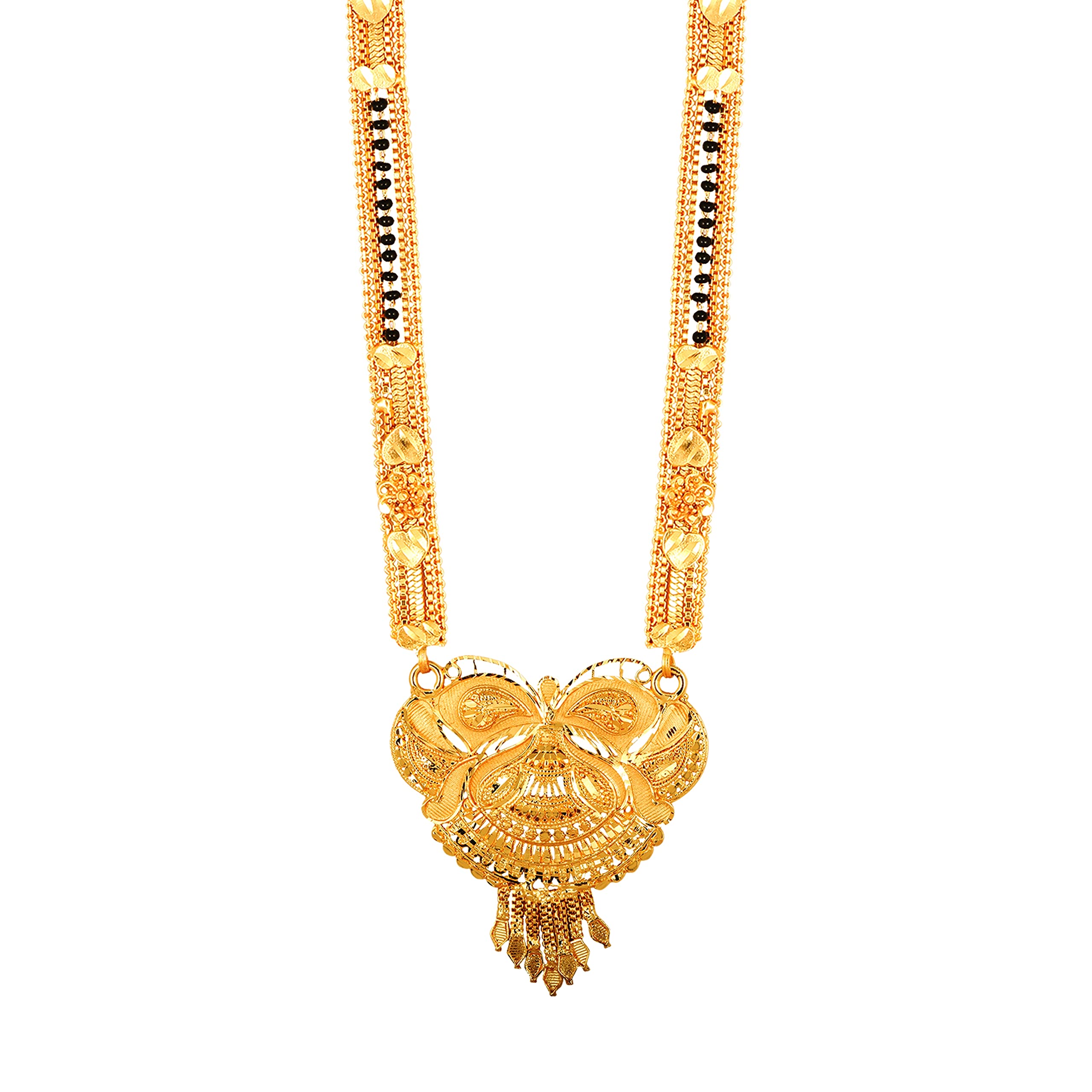 MEENAZ Mangalsutra For Women Girls Ladies Temple South Indian Traditional 1 Gram Gold Stylish Maharashtrian Long Double Chain Wati Mangal sutra Pendant Tanmaniya Black golden Nallapusalu Chains-609 (B0BP2VXQB6) Amazon Price History, Amazon Price Tracker