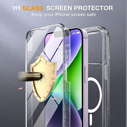 Miniatura 611 de Miracase Glass Series - Funda para iPhone 11 de 6.1 pulgadas, funda resistente de cuerpo completo mejorado con protector de pantalla de vidrio Negro