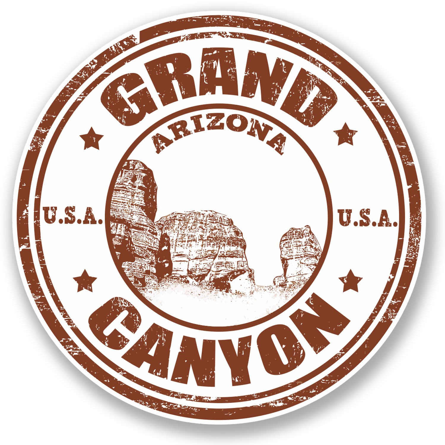 2 x Grand Canyon Arizona USA Vinyl Sticker Bike Laptop Travel Luggage Gift #4704 (10cm x 10cm)