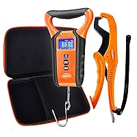 Vista 1 de Fish Scale Digital Waterproof Floating with Carry Case Fishing Weighing Scale with Lip Gripper, Backlit LCD Display,110lb Capacity Memory Storage &