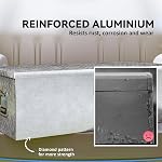 HOMCOM Boîte à outils pour lit de camion de 30 po, boîte de remorque en aluminium à plaque diamant robuste avec poignée latérale et clés de verrouillage, organisateur de rangement pour remorques, VR, camionnette