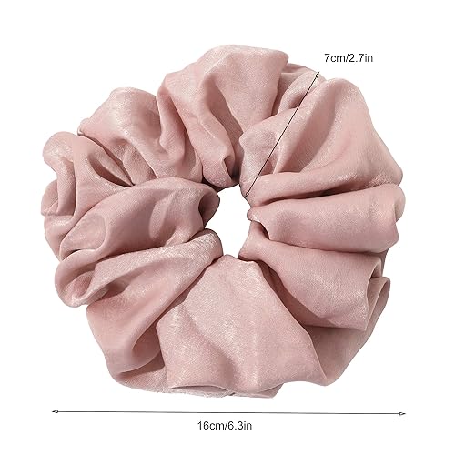 Miniatura 6 de Scrunchies - Lazos para el cabello para mujeres, coleteros grandes de satén de seda, extragrandes, gigante, de gran tamaño, lindo Scrunchy para