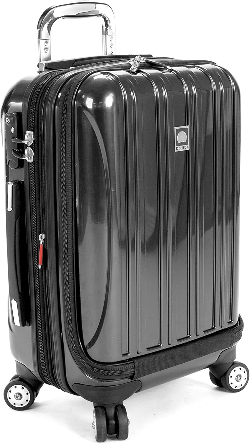 review DELSEY Paris Helium Aero Hardside Expandable Luggage with Spinner Wheels, Titanium, 3-Piece Set (19/25/29)