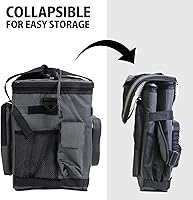 Vista 4 de Koolatron Electric Portable Cooler Plug in 12V Car Cooler Bag, 14 qt (13 L) Black/Gray Soft-Sided Portable Car Fridge w/DC Power Cord, Adjustable