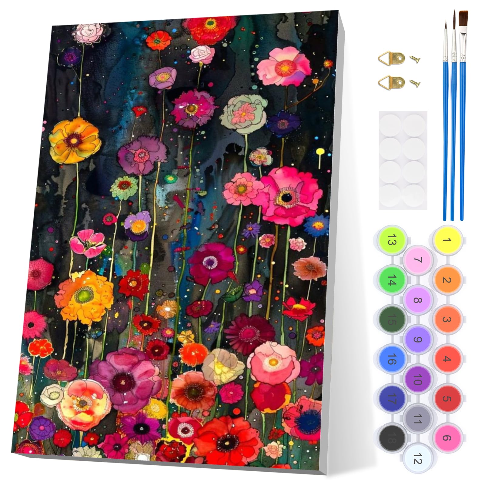 EOBROMD París Pintar por Numeros Adultos, Primavera Pintura por Numeros con Marco, Kit de Pintura al óleo de Lienzo DIY para con Pinceles, Pigmento Acrílico, Decoración para el Hogar 20x30cm — view 16