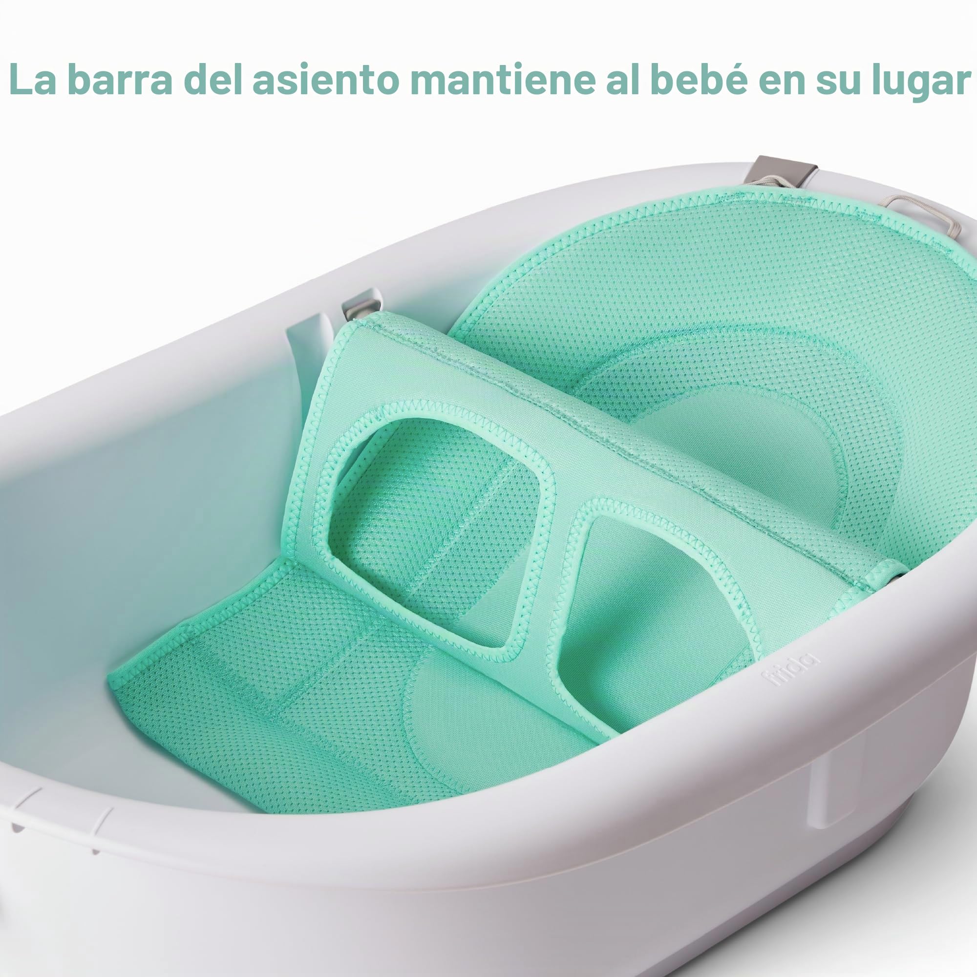 Frida Baby Bañera 4 en 1 Grow-with-Me | Transforma la bañera infantil en asiento de baño para niños pequeños con respaldo para sentarse asistido en la bañera