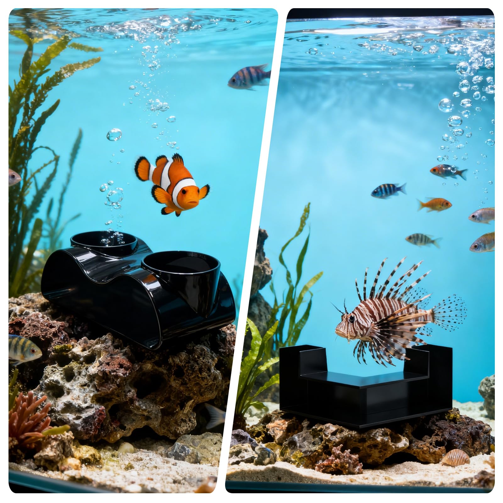 Tunnel Sotterraneo 2 Pezzi per Acquario, Tunnel Acquario Della Grotta di Gamberetti Sotterraneo Gamberetti Grotta con 2 ingressi per gamberetti di pesce